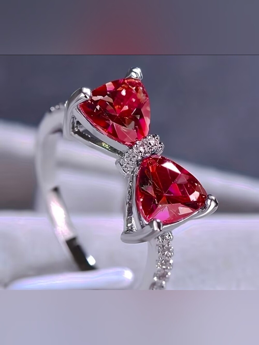 $8 Each Or Bundle 5/$20 Elegant Red Bow Crystal Ring